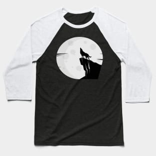 The Howling Wolf and The Full Moon Baseball T-Shirt